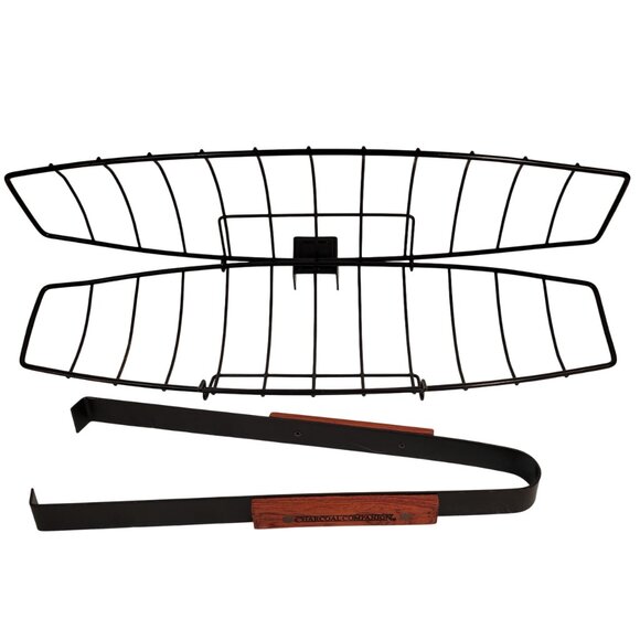 Camping/Outdoor BBQ Grilling Cage. Ultimate Fish Basket w/ Removable Handle - Picture 4 of 10